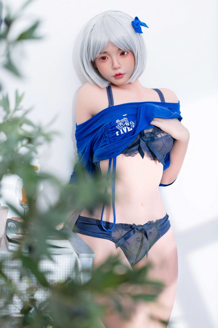 J007: 155cm A-Cup Realistic Silicone Head TPE Body Sex Doll-FU Doll