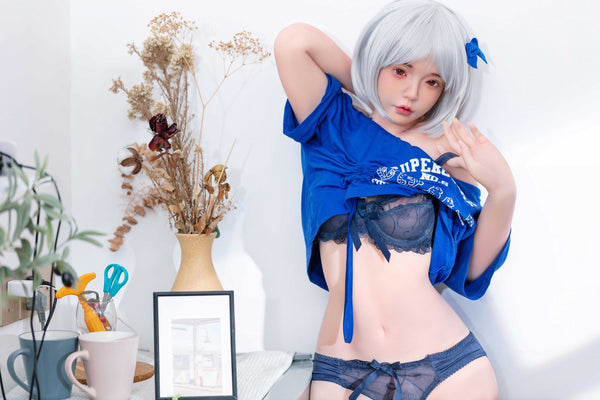 J007: 155cm A-Cup Realistic Silicone Head TPE Body Sex Doll-FU Doll