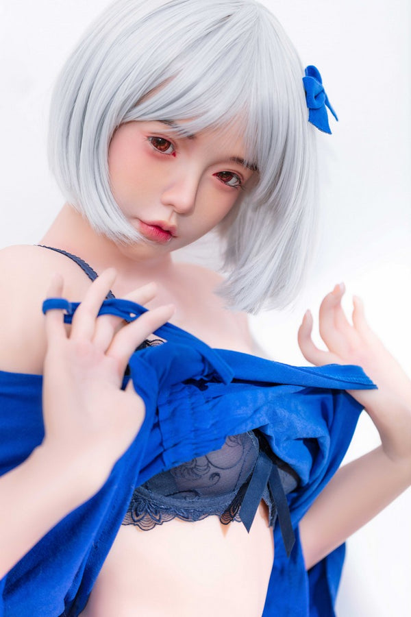 J007: 155cm A-Cup Realistic Silicone Head TPE Body Sex Doll-FU Doll