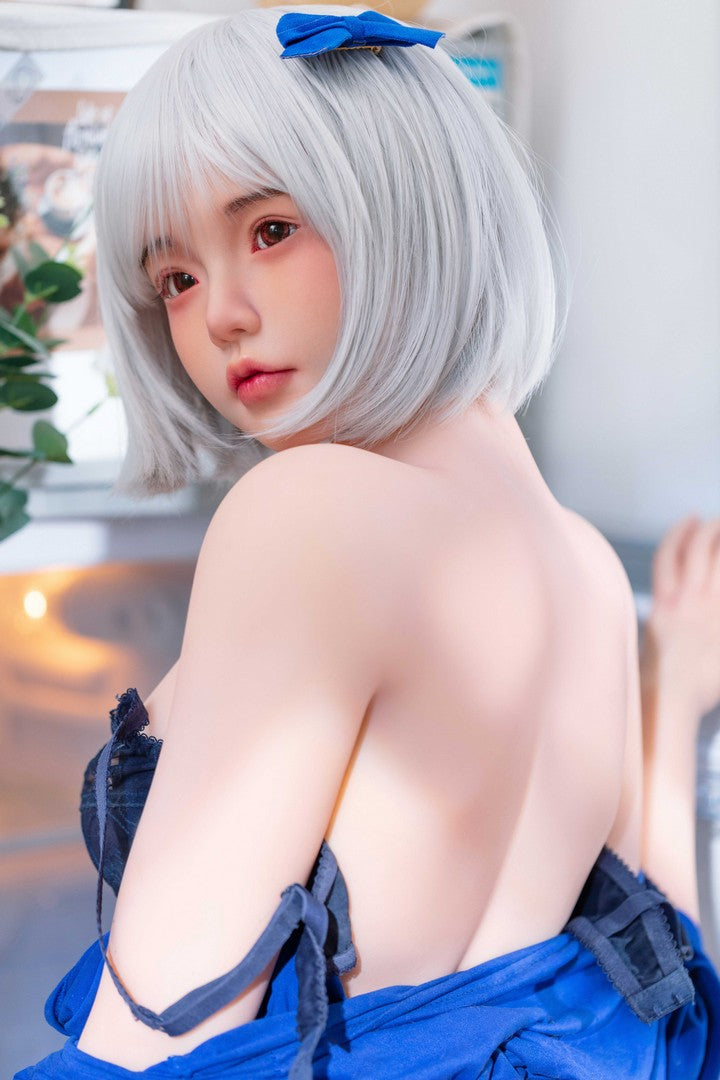 J007: 155cm A-Cup Realistic Silicone Head TPE Body Sex Doll-FU Doll