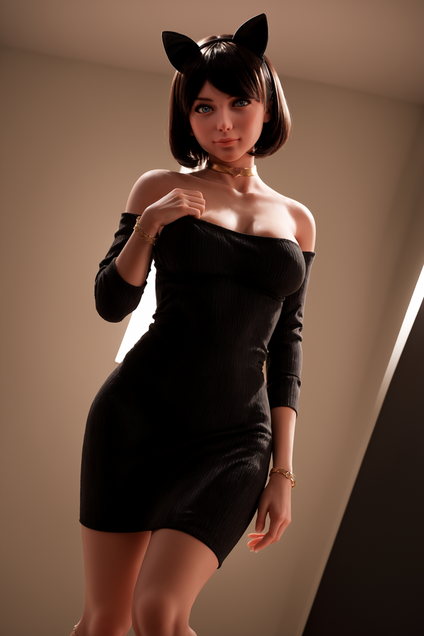 #AB17: 151cm F-Cup Lifelike TPE Body Silicone Head Sex Doll-Aibei