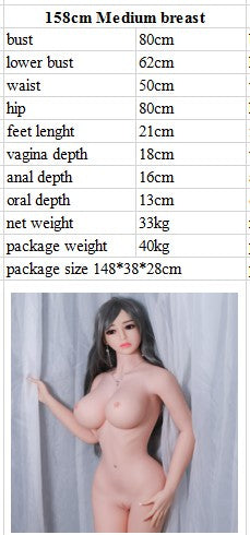 #3: 158cm E-Cup Lifelike TPE Body Silicone Head Sex Doll-Aibei