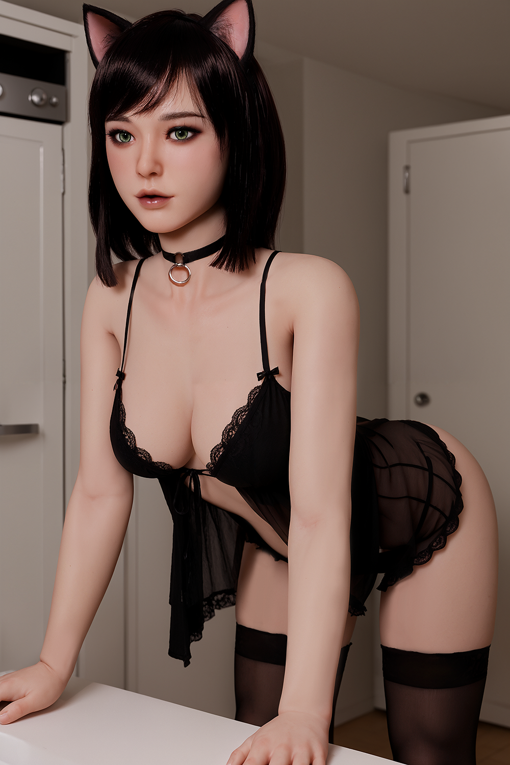 #AB11: 166cm G-Cup Lifelike TPE Body Silicone Head Sex Doll-Aibei
