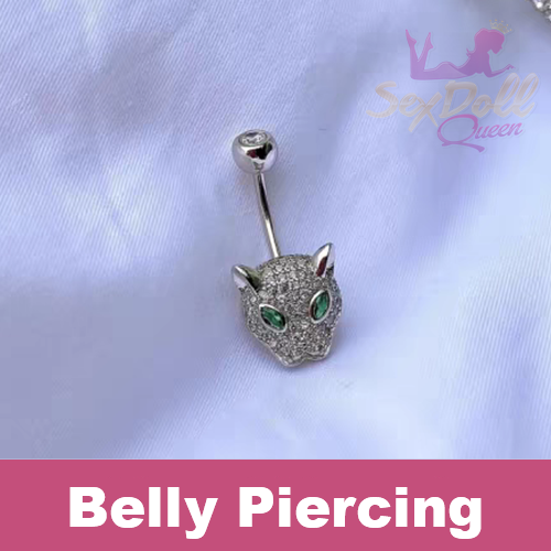 Leopard-Style Belly Piercing