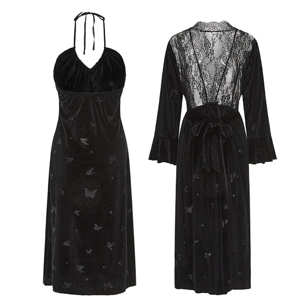 Coussinet de poitrine sexy en dentelle avec décolleté en V profond et papillon