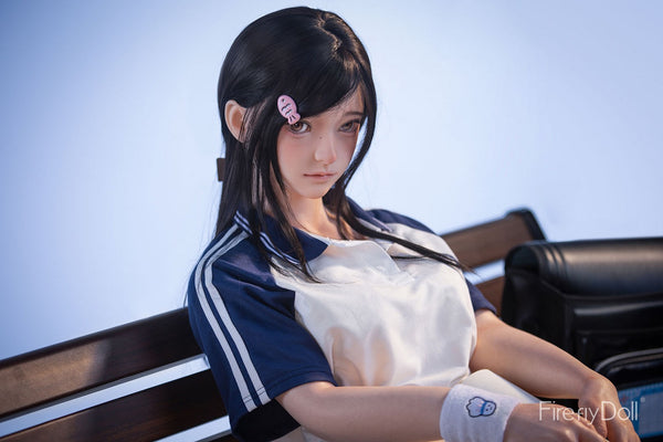 C002 Nanako: 151cm A-cup School Uniform and Bench Silicone Sex Doll