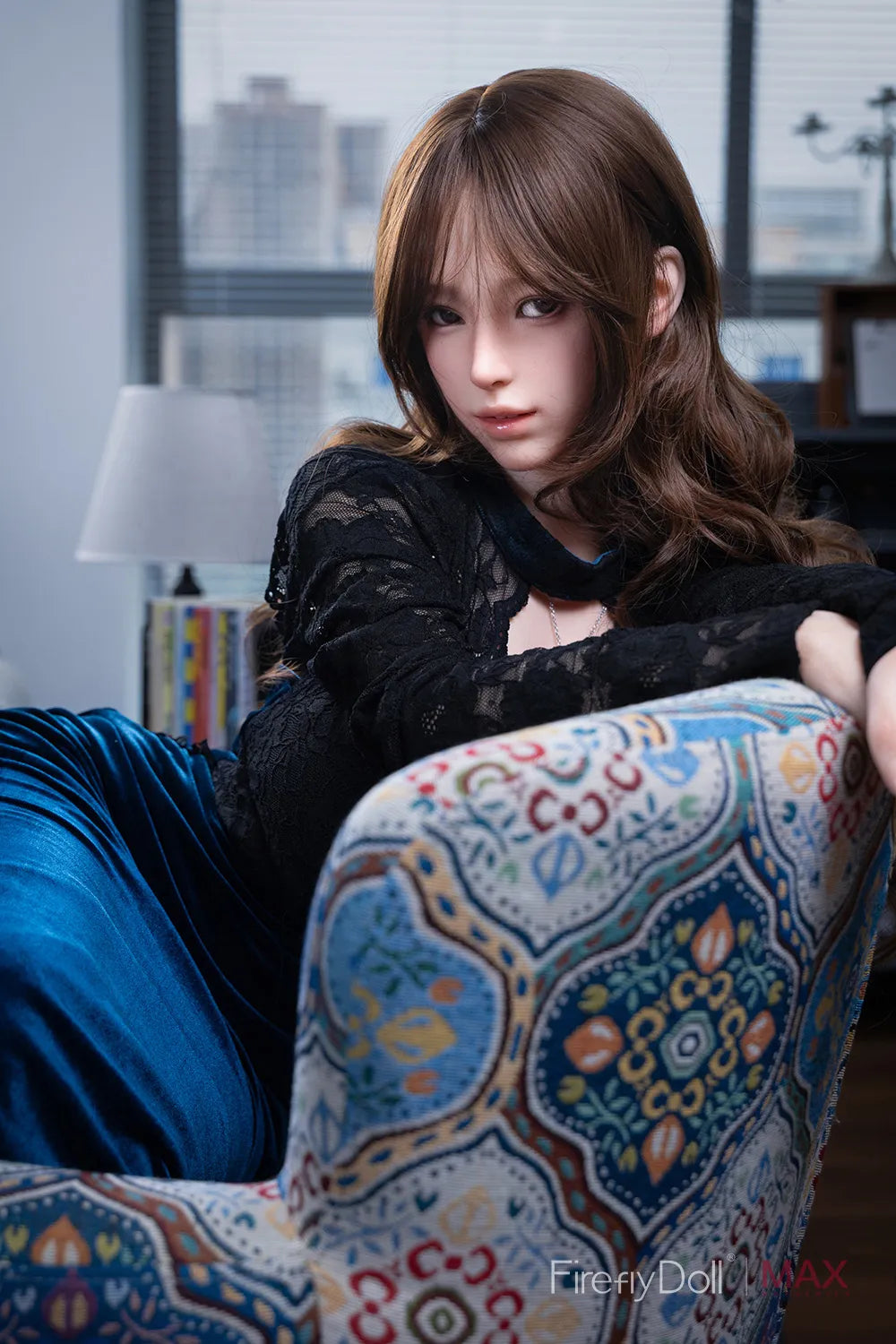 C019 Yelan: 160cm G-cup Blue Cheongsam Silicone Sex Doll - Max Series