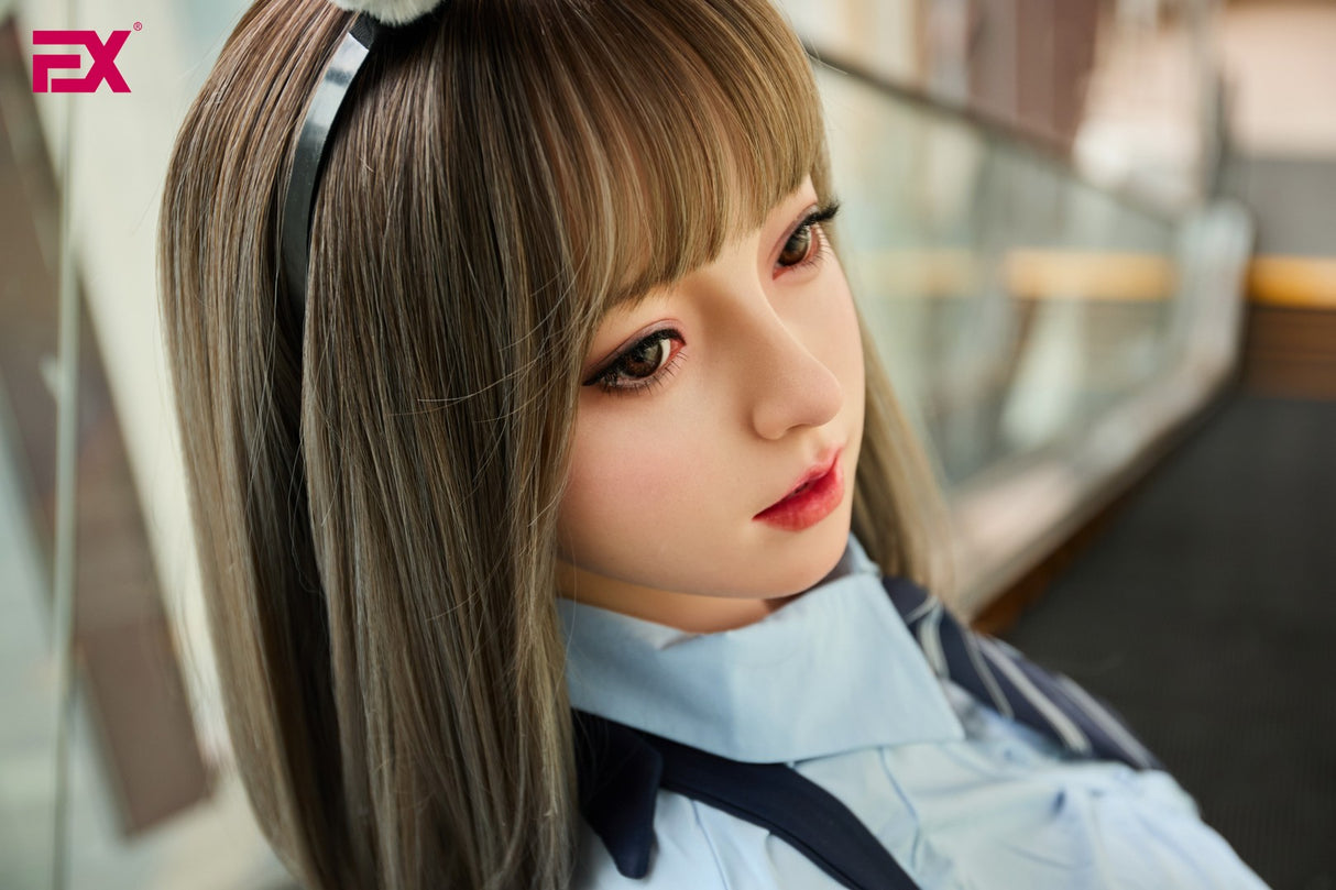 Jie: 166 cm D-Cup Realistische Silikon-Sex-Puppe - EX-Puppe