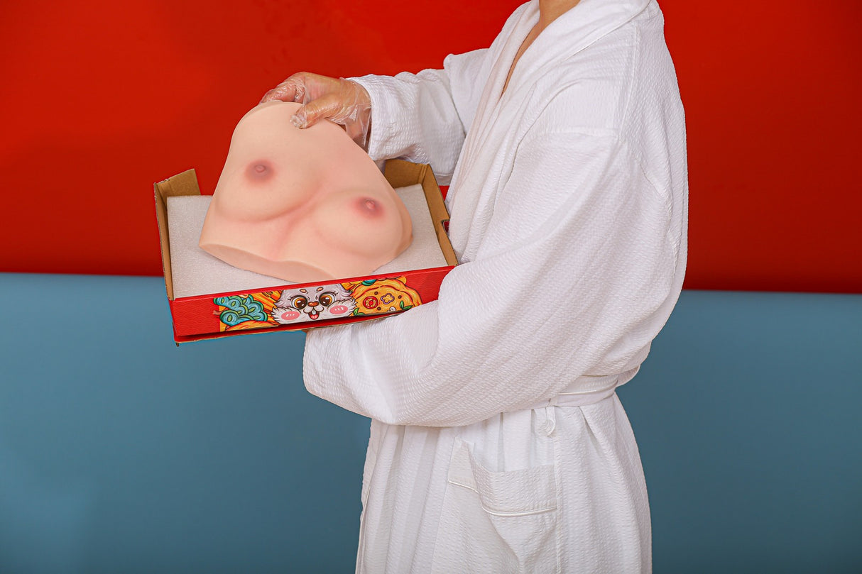 B-59 (Gelb): 59 cm realistische Silikon-Liebespuppe, Torso-Climax-Puppe