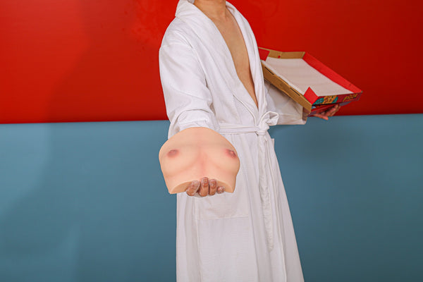 B-59 (Gelb): 59 cm realistische Silikon-Liebespuppe, Torso-Climax-Puppe