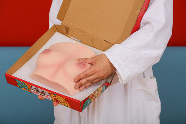 B-59 (Gelb): 59 cm realistische Silikon-Liebespuppe, Torso-Climax-Puppe