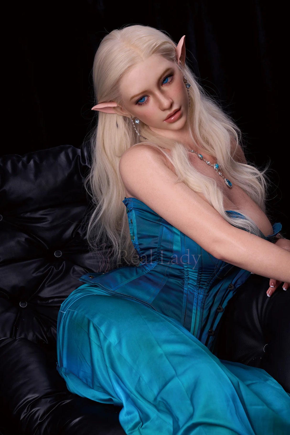 R8 Lena: 159cm H-Cup Royal Blue Beauty Elf Sex Doll