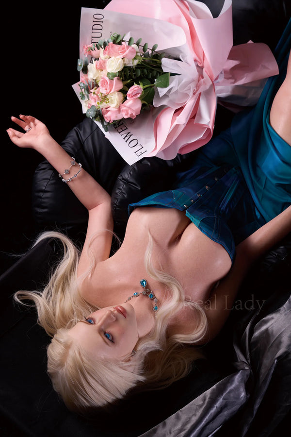 R8 Lena: 159cm H-Cup Royal Blue Beauty Elf Sex Doll