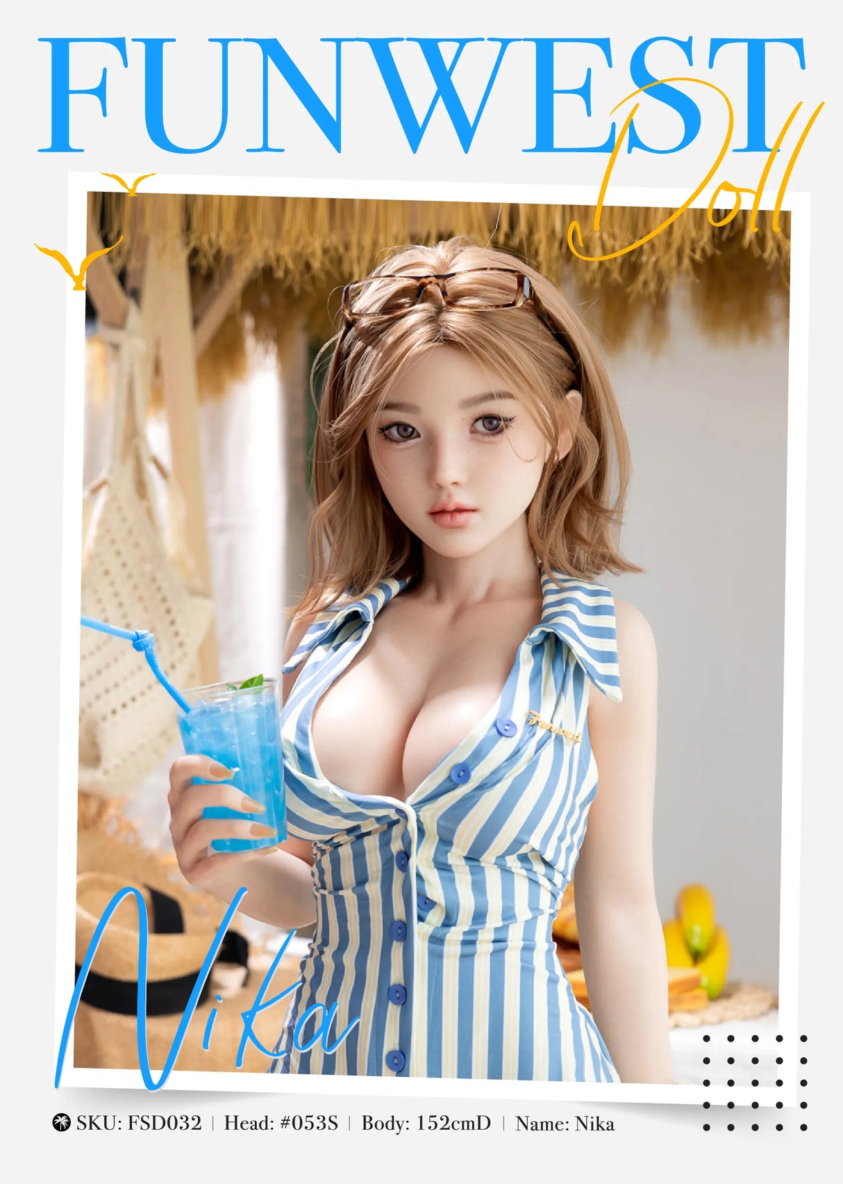 Nika: 152cm D-Cup Island Breeze Beauty Realistic Sex Doll-FSD032-#053S