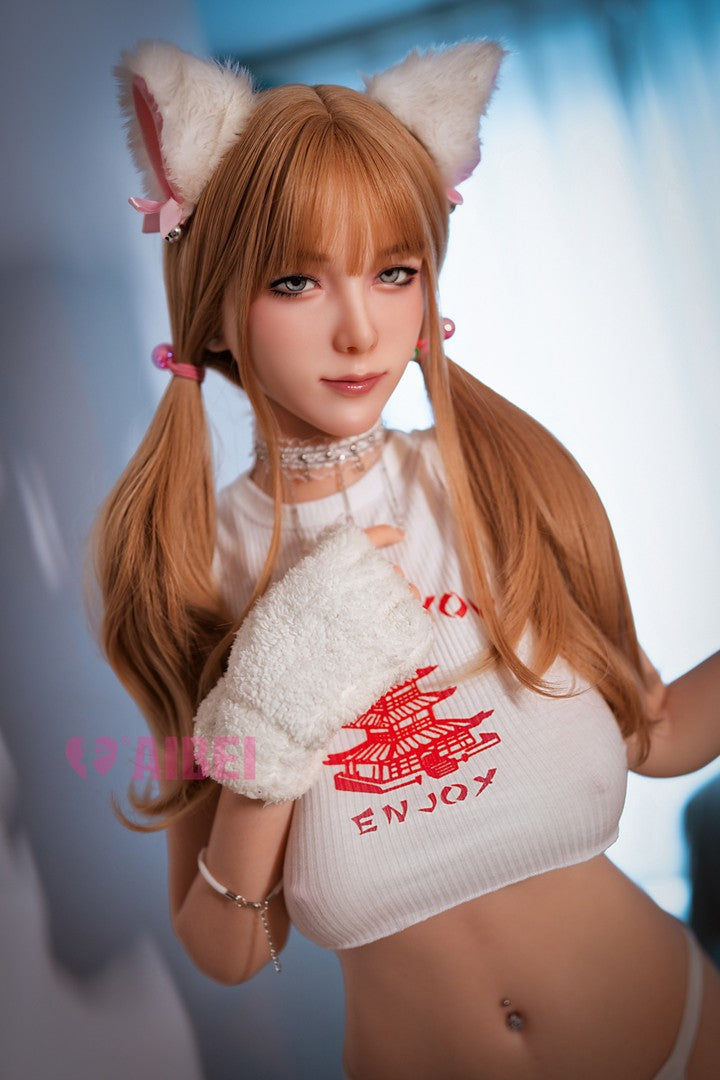 Rika: 158cm F-Cup Realistic Silicone Sex Doll-Aibei