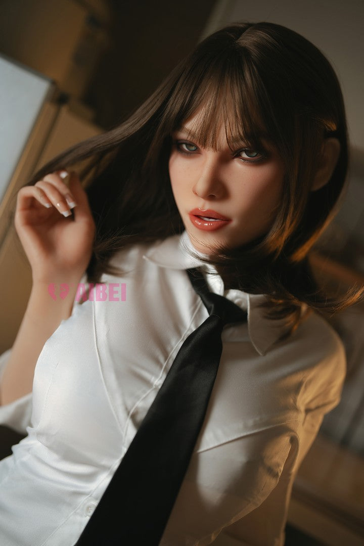 AB23 Aria White: 158cm F-Cup Realistic Silicone Sex Doll-Aibei