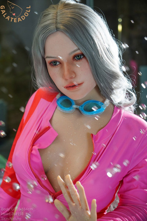 GT05+JS198: 164cm D-Cup Robot Silicone Sex Doll with Talking Feature