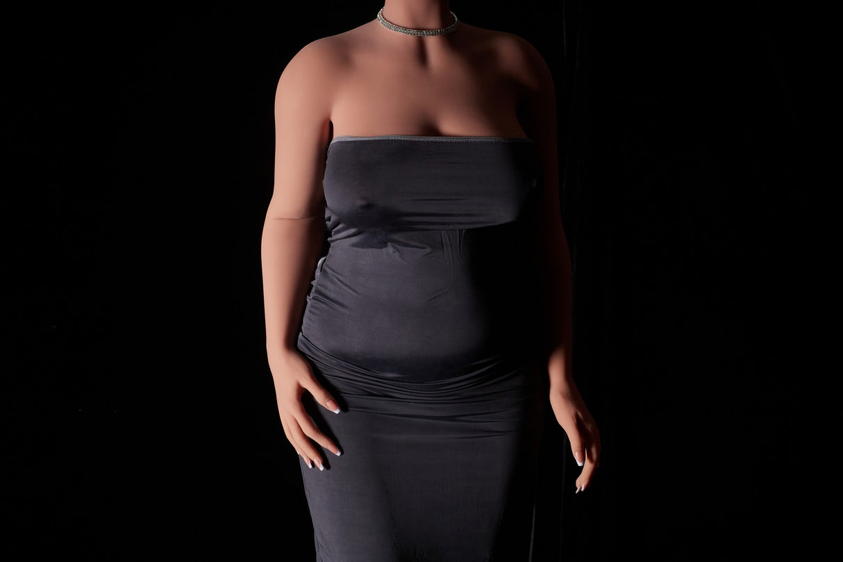 H74#Torso (Schwarz): 88 cm großer Torso einer echten TPE-Liebespuppe – Climax-Puppe