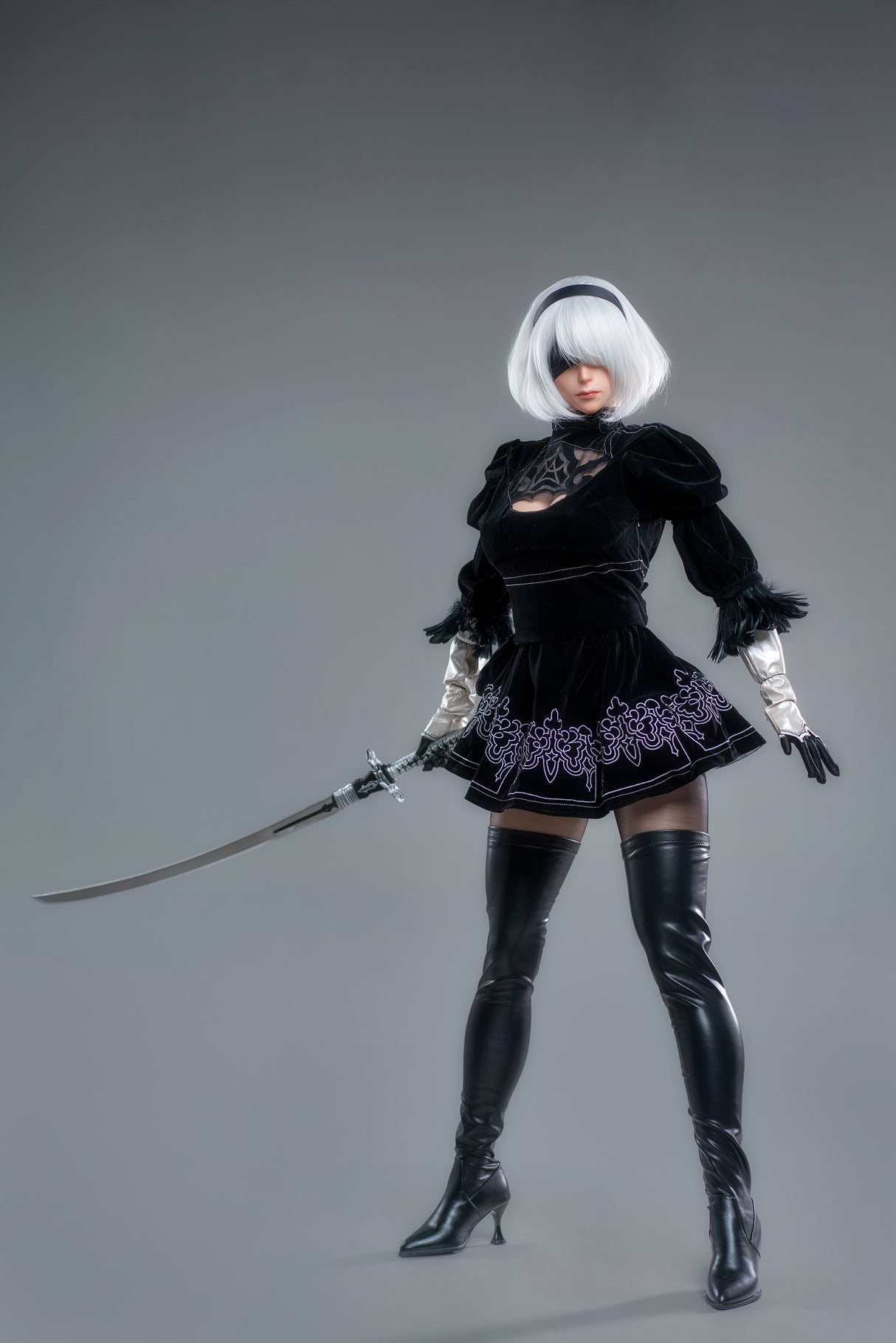YoRHa: 171cm G-Cup Anime 2B Cosplay Silicone Sex Doll-Game Lady