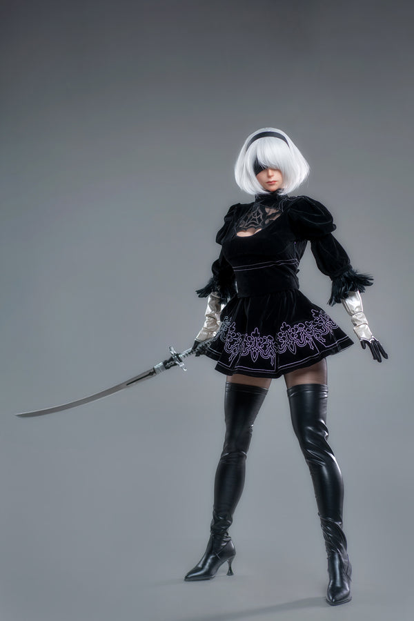 YoRHa: 171cm G-Cup Anime 2B Cosplay Silicone Sex Doll-Game Lady