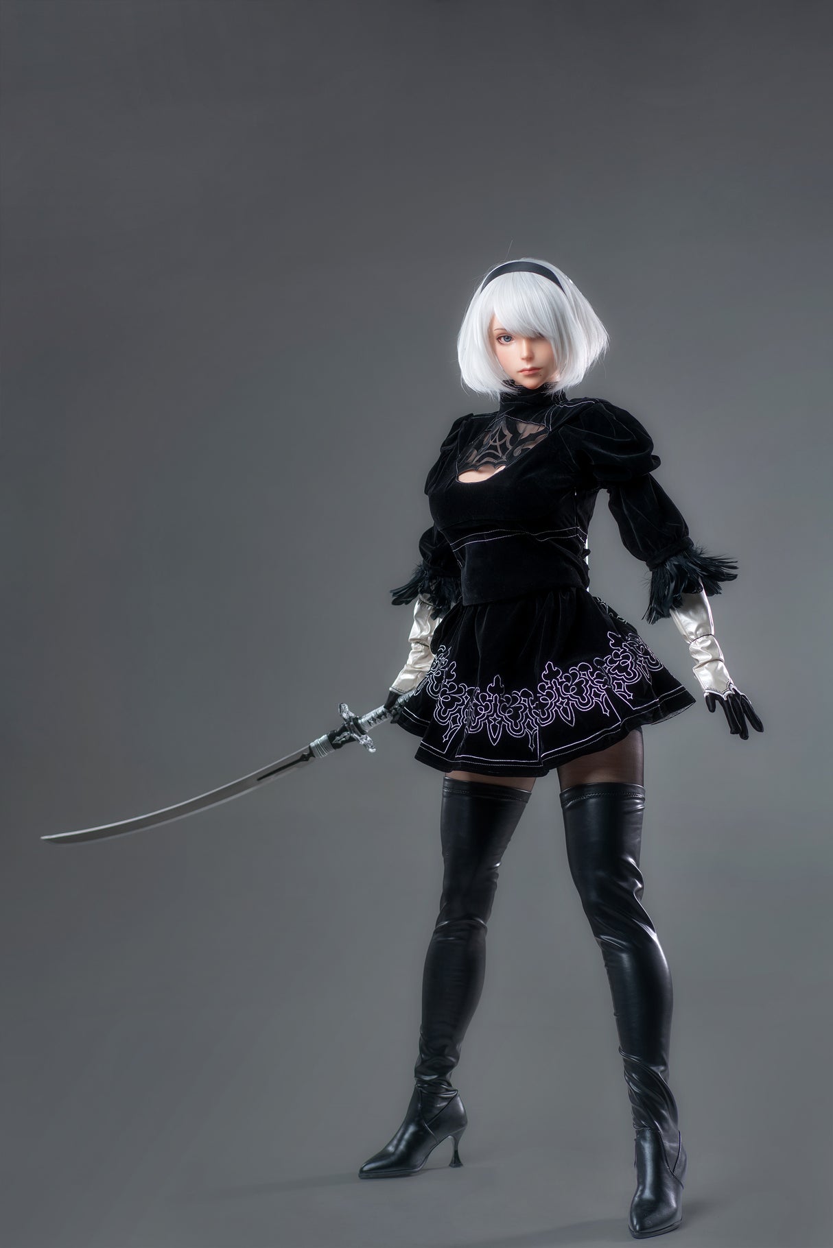 YoRHa: 171cm G-Cup Anime 2B Cosplay Silicone Sex Doll-Game Lady