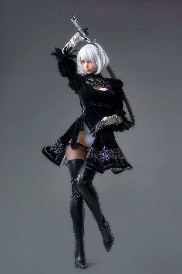 YoRHa: 171cm G-Cup Anime 2B Cosplay Silicone Sex Doll-Game Lady