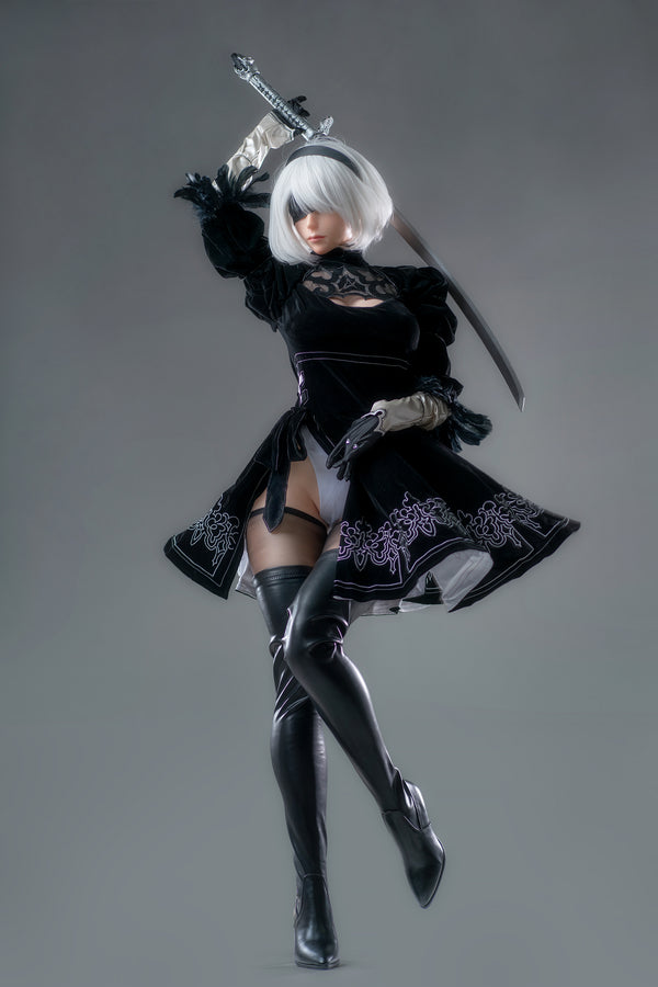 YoRHa: 171cm G-Cup Anime 2B Cosplay Silicone Sex Doll-Game Lady