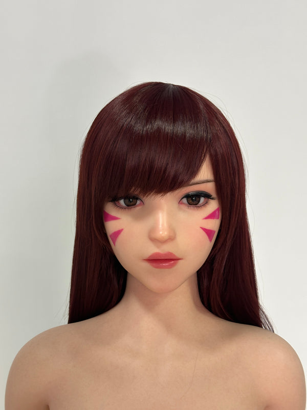 Dva : Poupée sexuelle en silicone de 167 cm avec bonnets en D, pour cosplay et jeu vidéo
