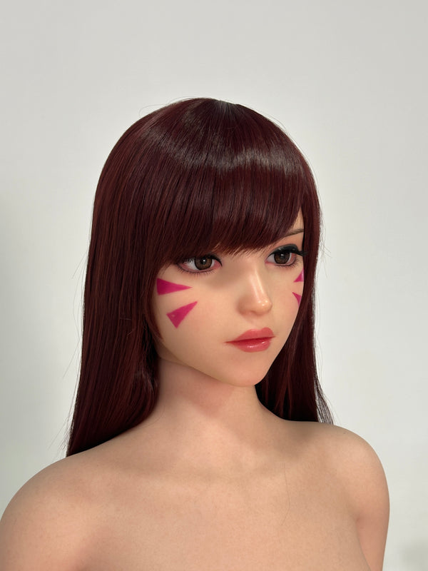 Dva : Poupée sexuelle en silicone de 167 cm avec bonnets en D, pour cosplay et jeu vidéo