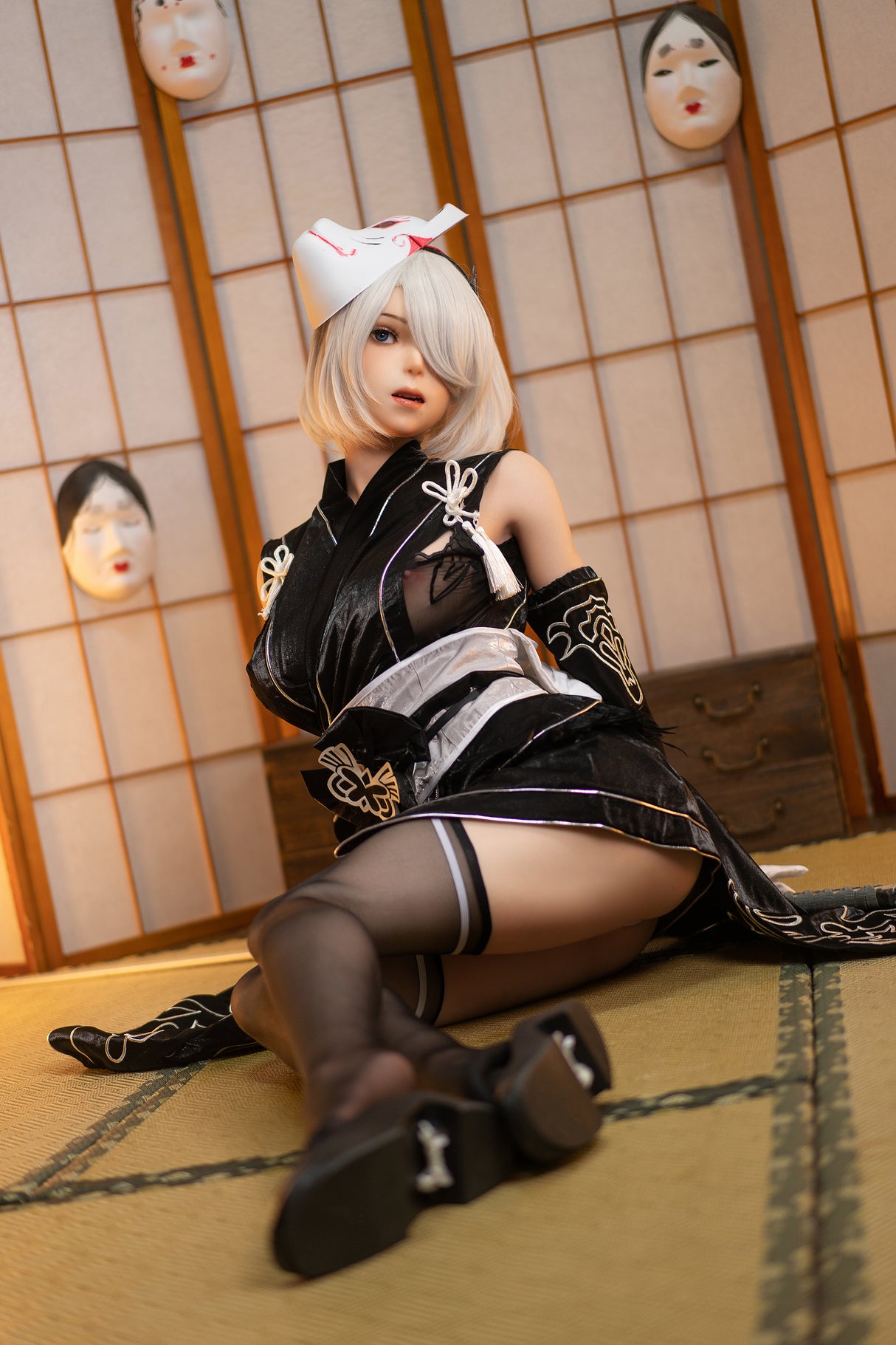YoRHa ROS: 171cm G-Cup Anime 2B Cosplay Silicone Sex Doll-Game Lady