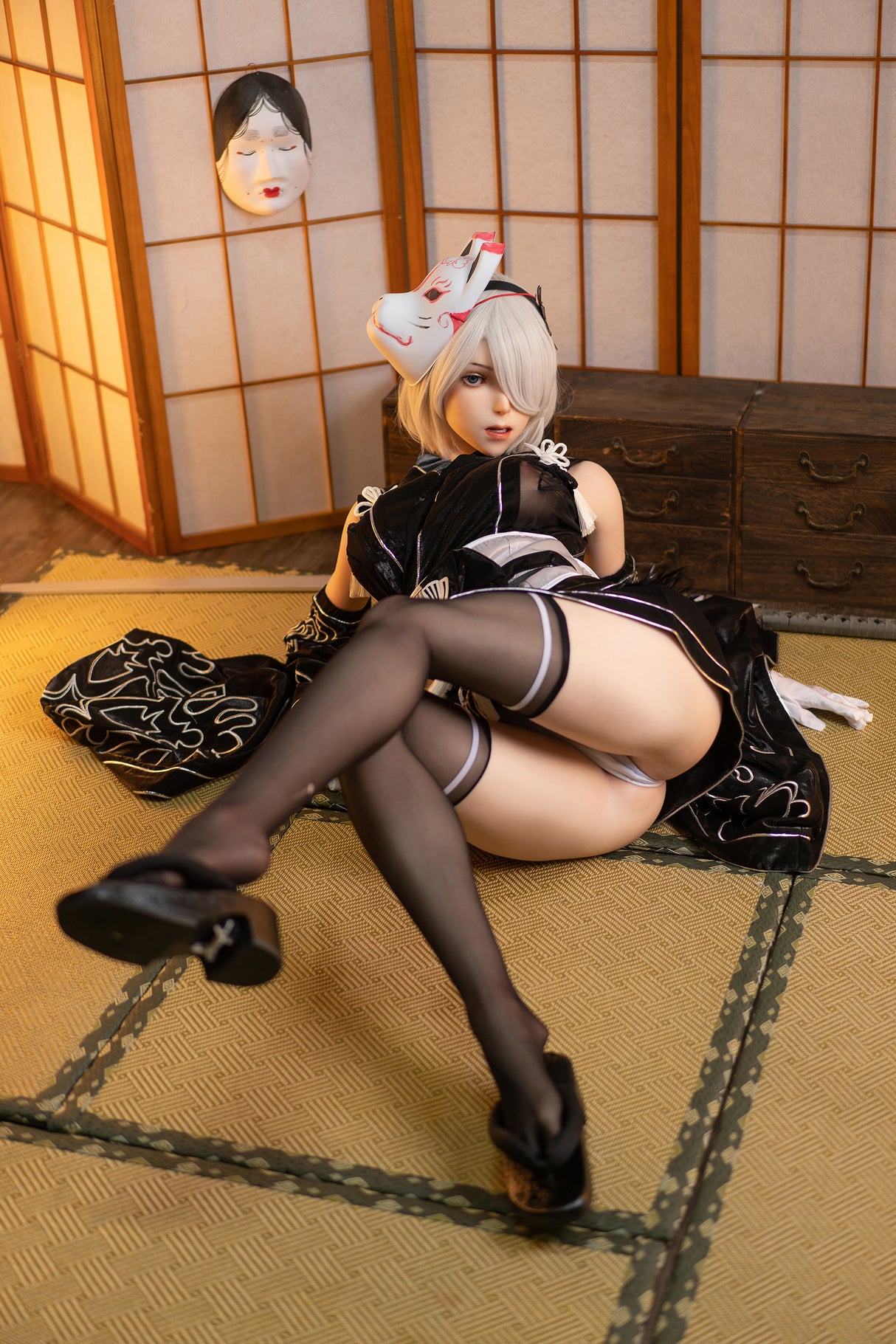 YoRHa ROS: 171cm G-Cup Anime 2B Cosplay Silicone Sex Doll-Game Lady