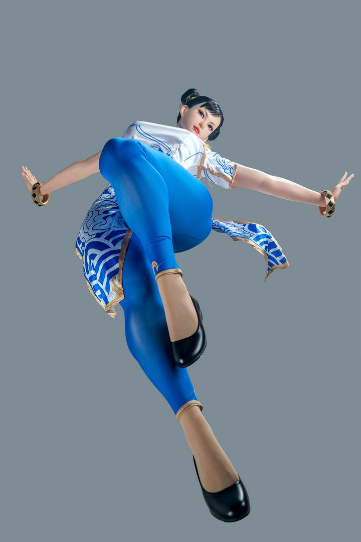 Chun-Li: 169cm F-Cup Cosplay Silicone Sex Doll-Game Lady