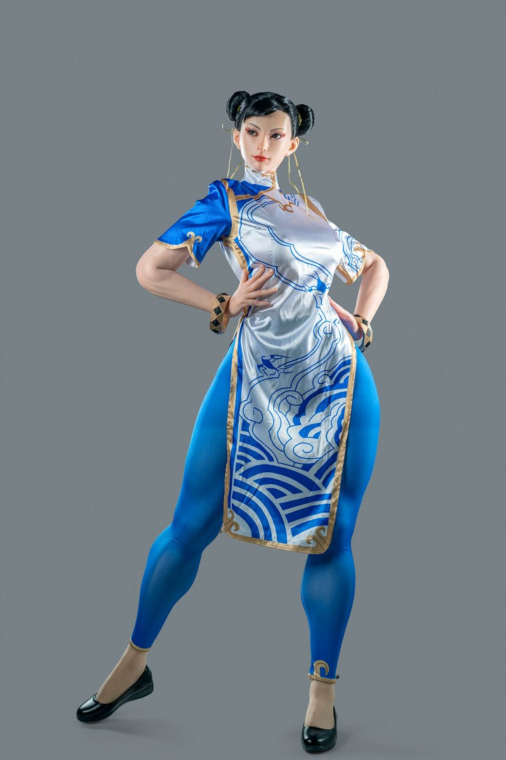 Chun-Li: 169cm F-Cup Cosplay Silicone Sex Doll-Game Lady
