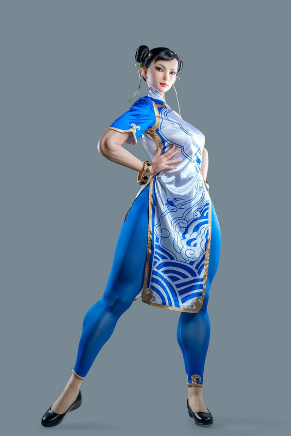 Chun-Li: 169cm F-Cup Cosplay Silicone Sex Doll-Game Lady