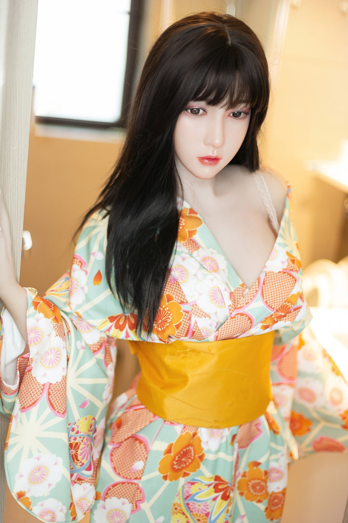 #3: 158cm E-Cup Lifelike TPE Body Silicone Head Sex Doll-Aibei