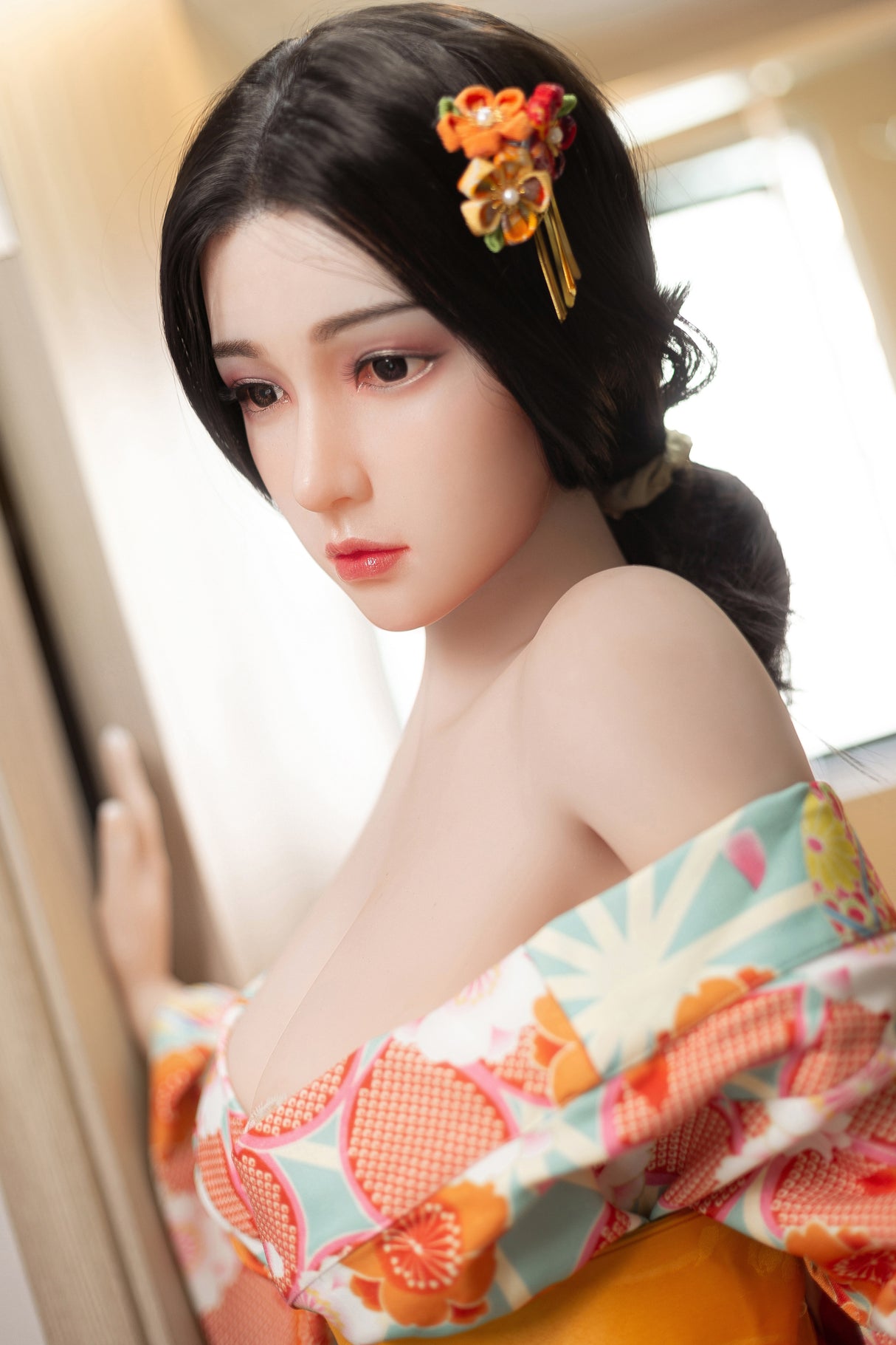 #3: 158cm E-Cup Lifelike TPE Body Silicone Head Sex Doll-Aibei