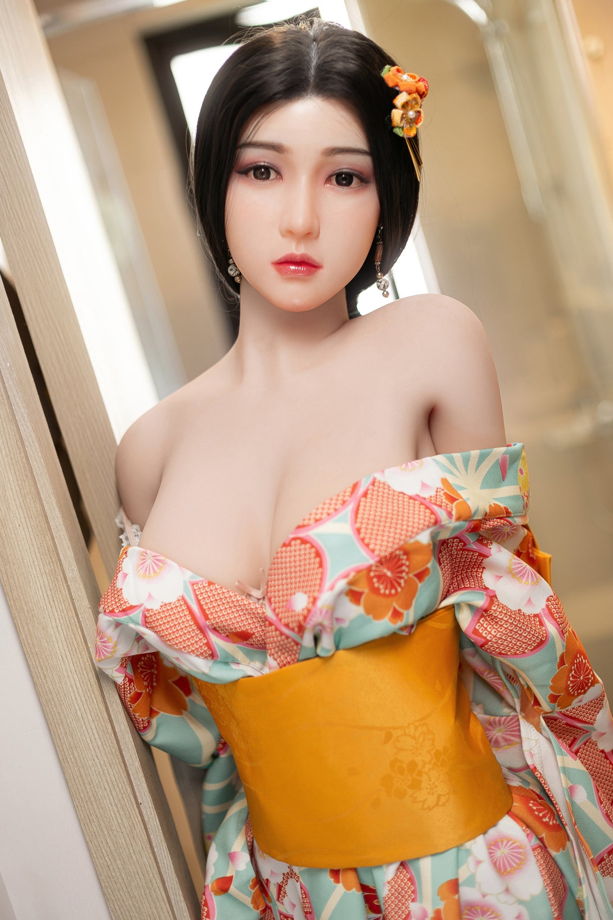 #3: 158cm E-Cup Lifelike TPE Body Silicone Head Sex Doll-Aibei