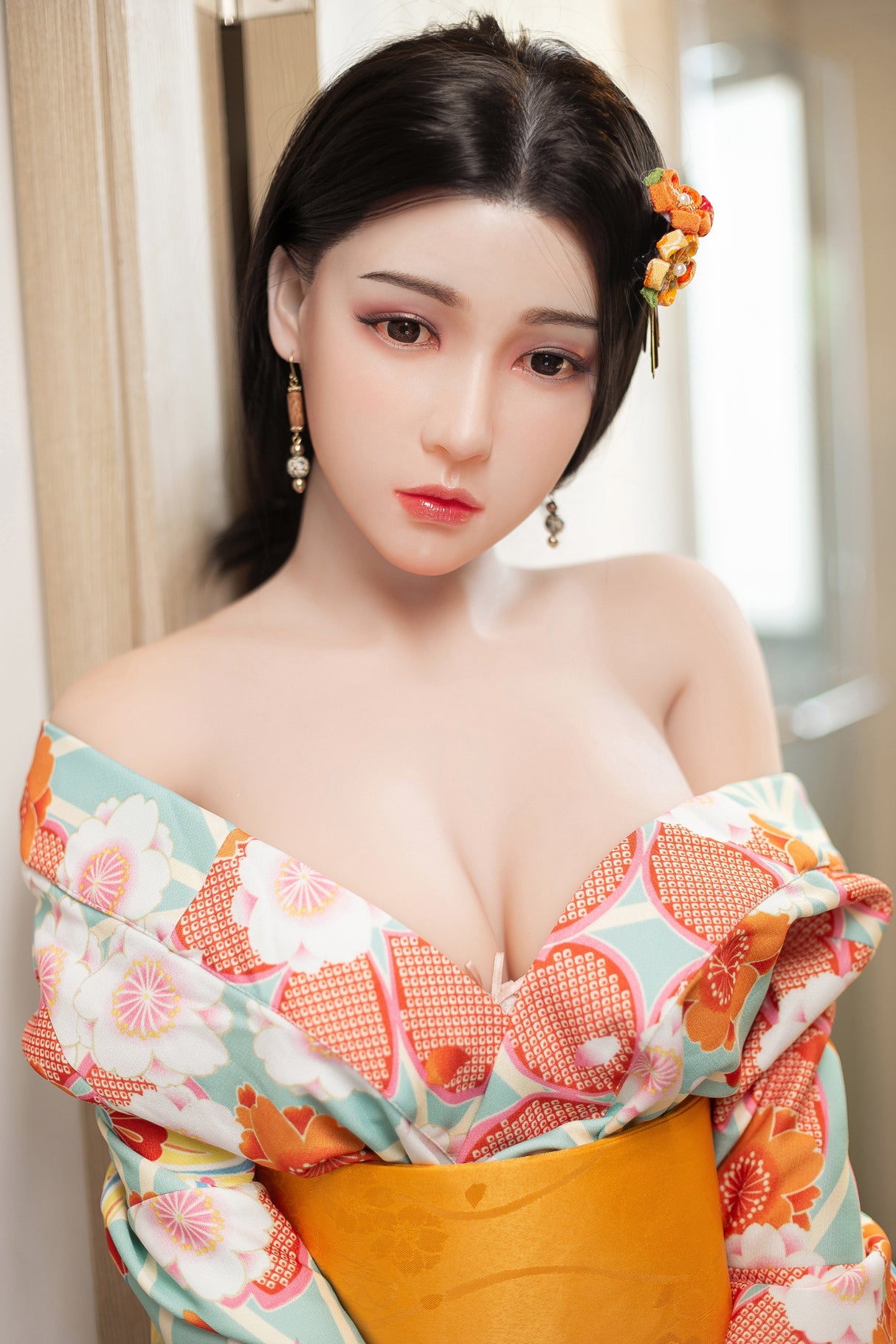 #3: 158cm E-Cup Lifelike TPE Body Silicone Head Sex Doll-Aibei