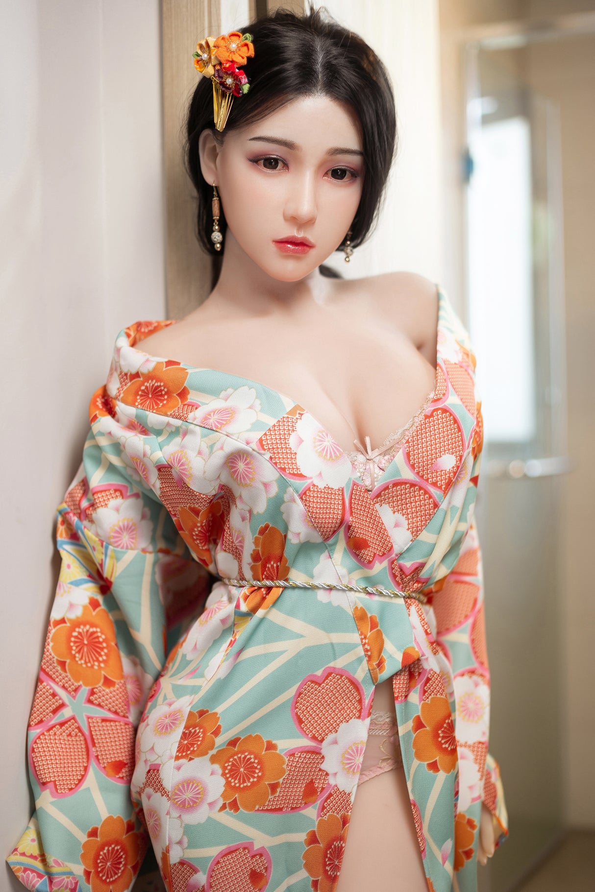 #3: 158cm E-Cup Lifelike TPE Body Silicone Head Sex Doll-Aibei