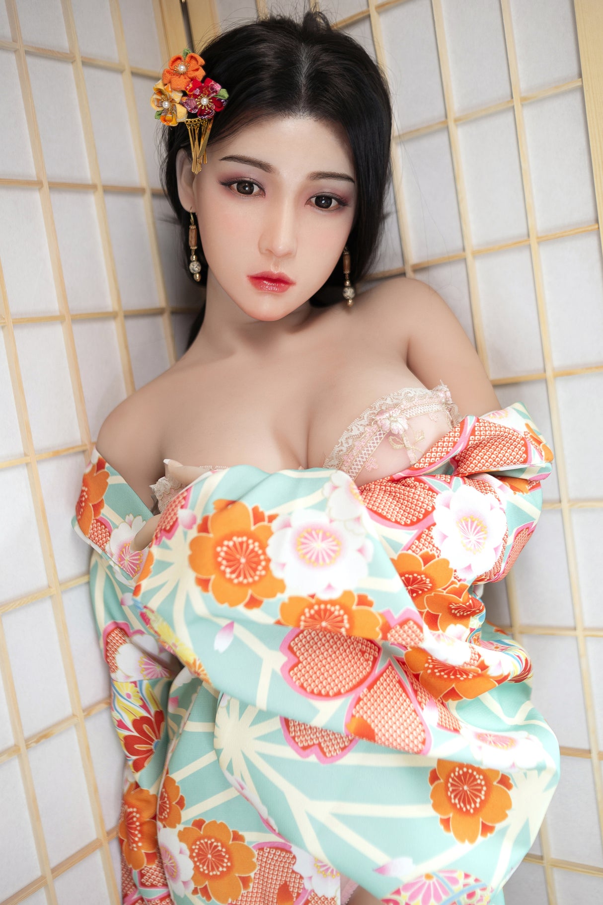 #3: 158cm E-Cup Lifelike TPE Body Silicone Head Sex Doll-Aibei