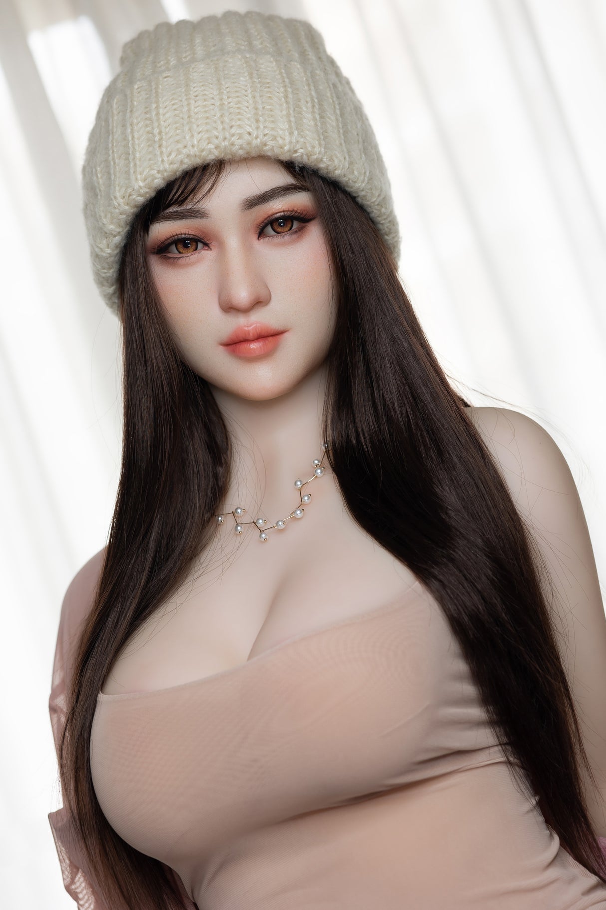 #1: 158cm E-Cup Lifelike TPE Body Silicone Head Sex Doll-Aibei