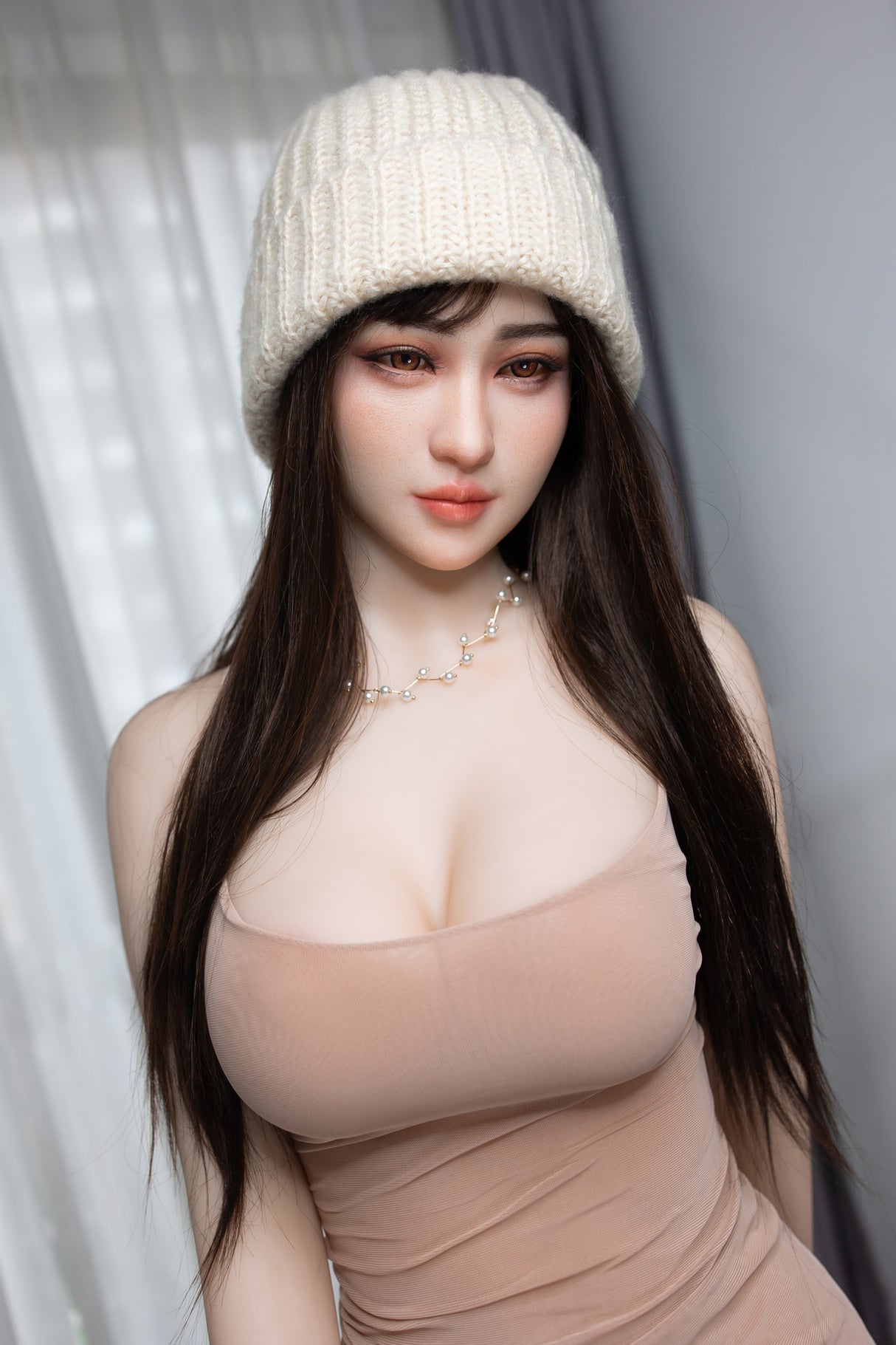 #1: 158cm E-Cup Lifelike TPE Body Silicone Head Sex Doll-Aibei