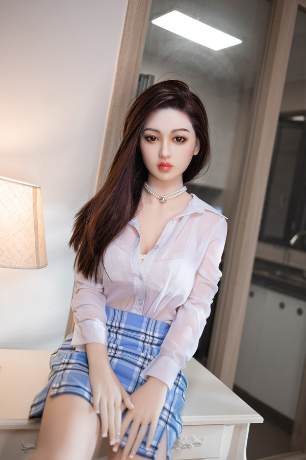 #8: 165cm G-Cup Lifelike TPE Body Silicone Head Sex Doll-Aibei