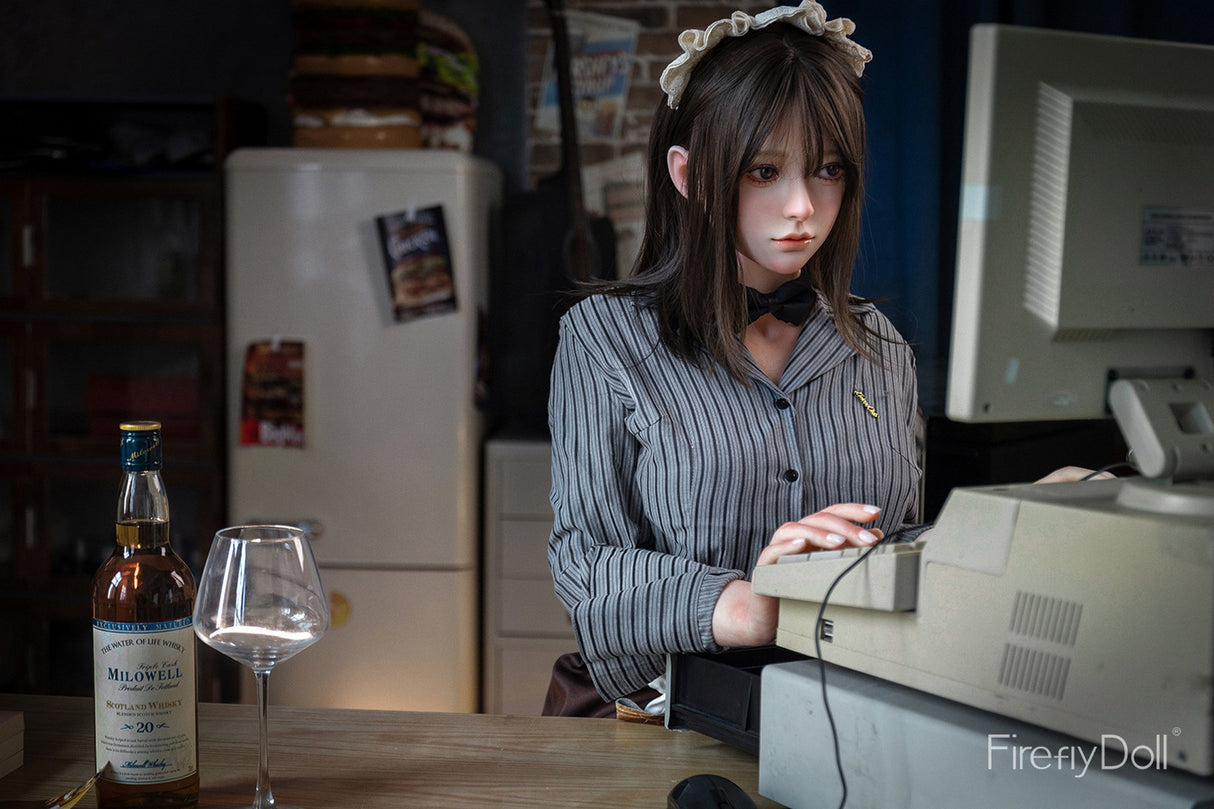 C001 Liuli: 159cm E-cup Hamburger Restaurant Silicone Sex Doll