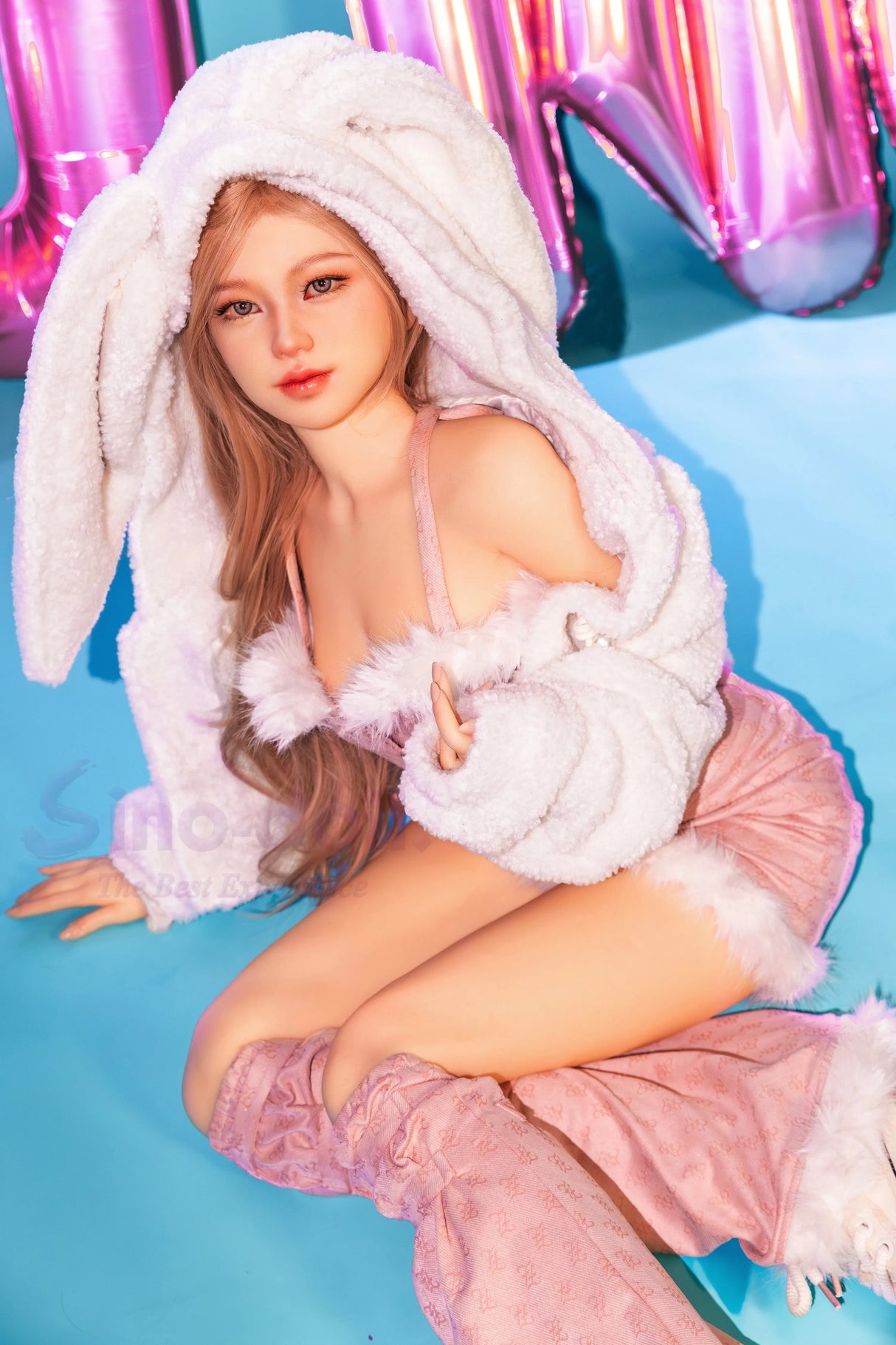 Linxia: 161cm B-Cup Lavender Luxe Girl Flat Chested Sex Doll-Soft Max Series