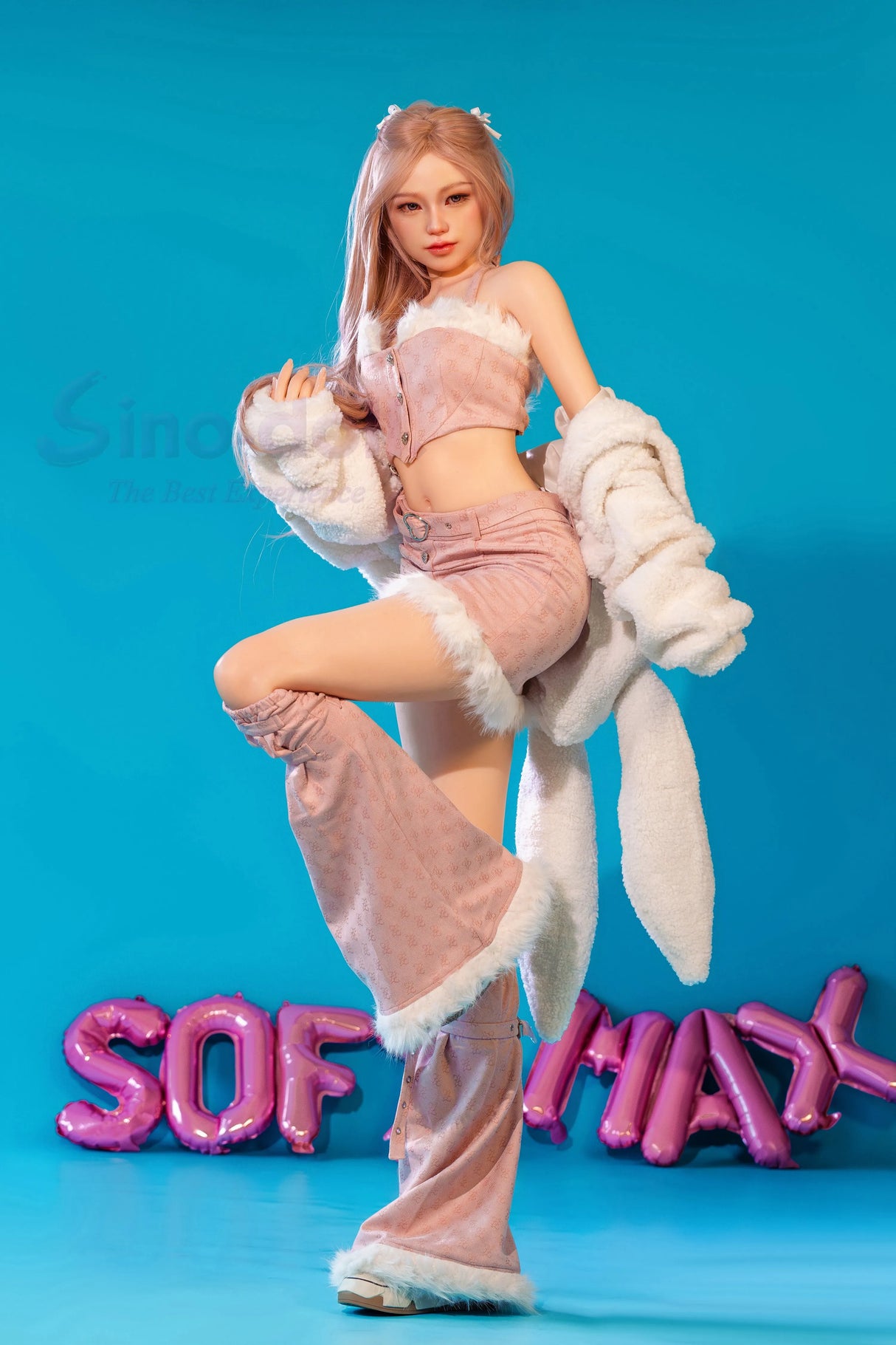 Linxia: 161cm B-Cup Lavender Luxe Girl Flat Chested Sex Doll-Soft Max Series