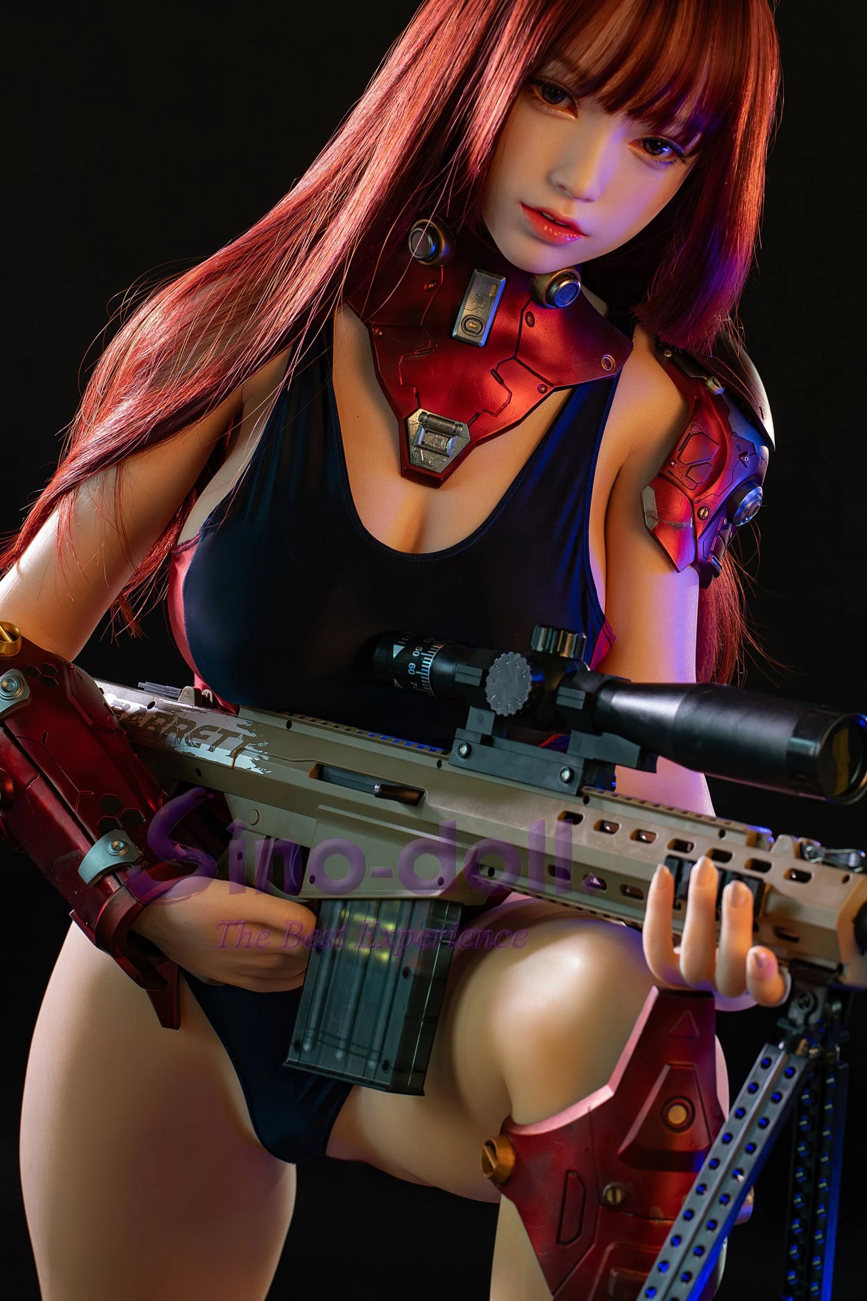 Linqiu: 167cm K-Cup Gun Girl Big Boobs Sex Doll-Soft Max Series