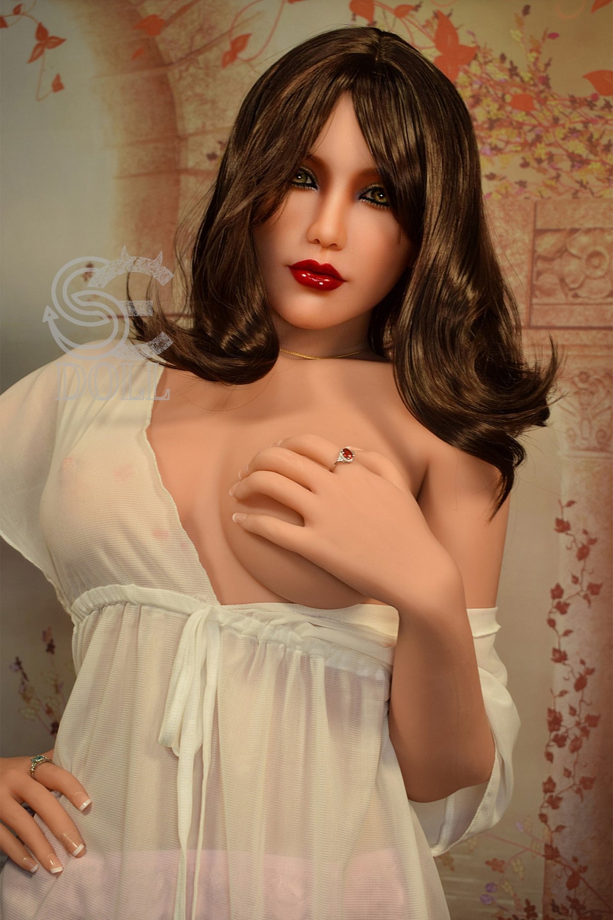 Kitty.F : Poupée Sexuelle Réaliste en TPE SEDOLL 163cm Bonnet E | Poupée Robot Sexuelle pour Fellation et Tour de Taille Disponible