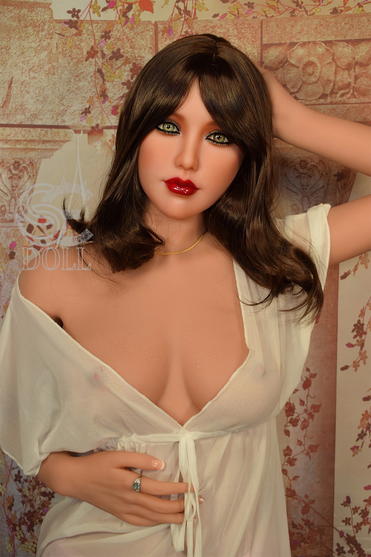 Kitty.F : Poupée Sexuelle Réaliste en TPE SEDOLL 163cm Bonnet E | Poupée Robot Sexuelle pour Fellation et Tour de Taille Disponible
