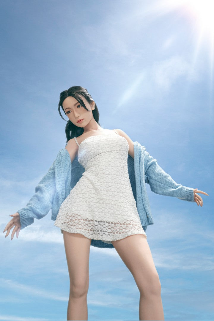 Mayu: 158cm E-Cup Flat Chested Silicone Sex Doll-Ultra Light Weight Design